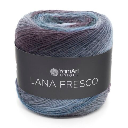 Лана Фреско (Lana Fresco) пряжа YarnArt 100%шерсть 4х100г/380м (8116 джинсовый-св.голубой-белый-т.фиолет)