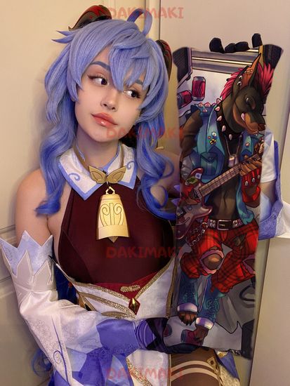 Мини дакимакура фурри Доберман панк арт. M1206, 60х20 см