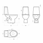 Унитаз-компакт Марс безободковый (Sanita)