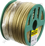 STAYER 4 мм, L=100м., стальной трос в полимерной оболочке (30410-40)