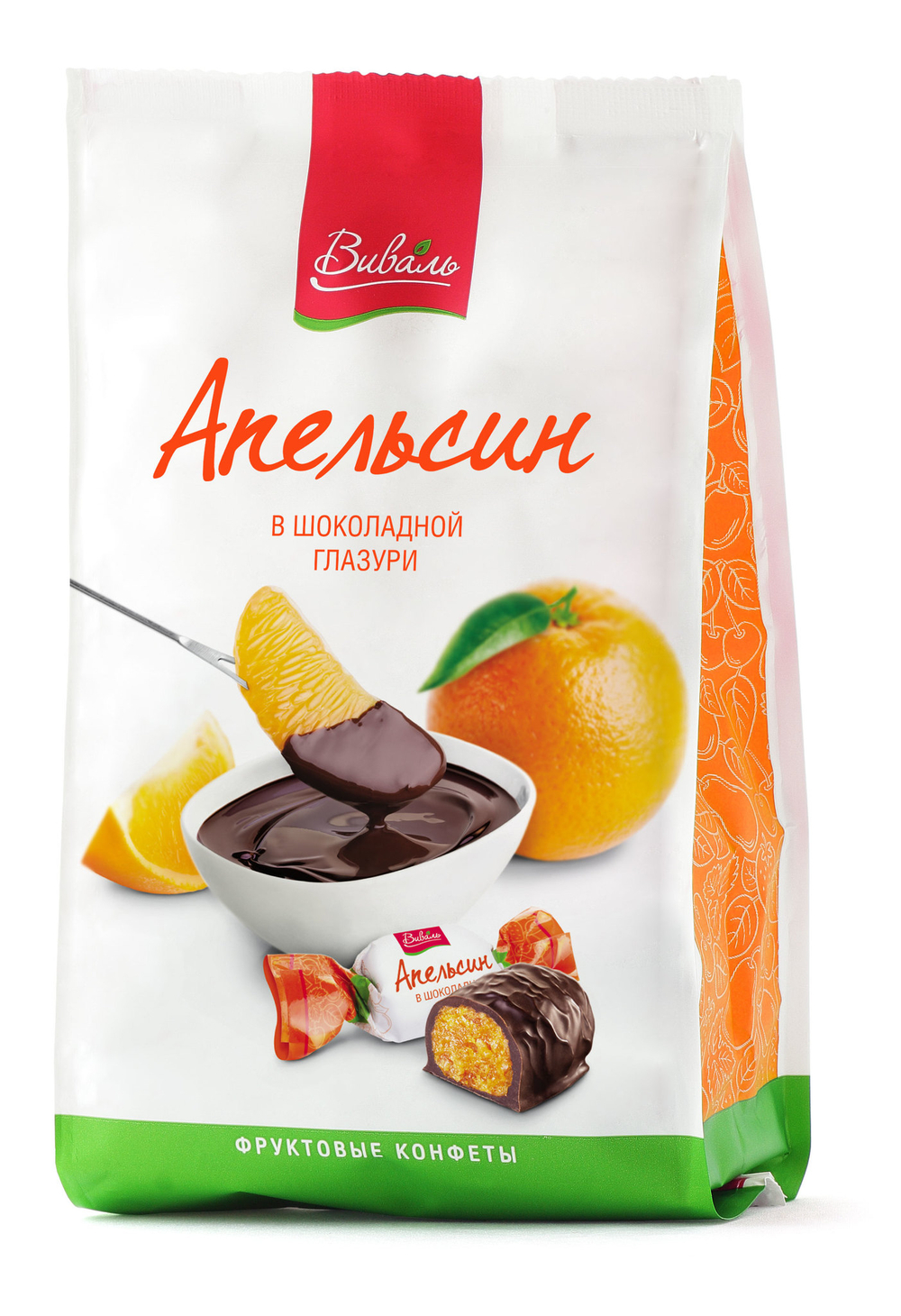 ВИВАЛЬ Апельсин в шоколадной глазури 180г