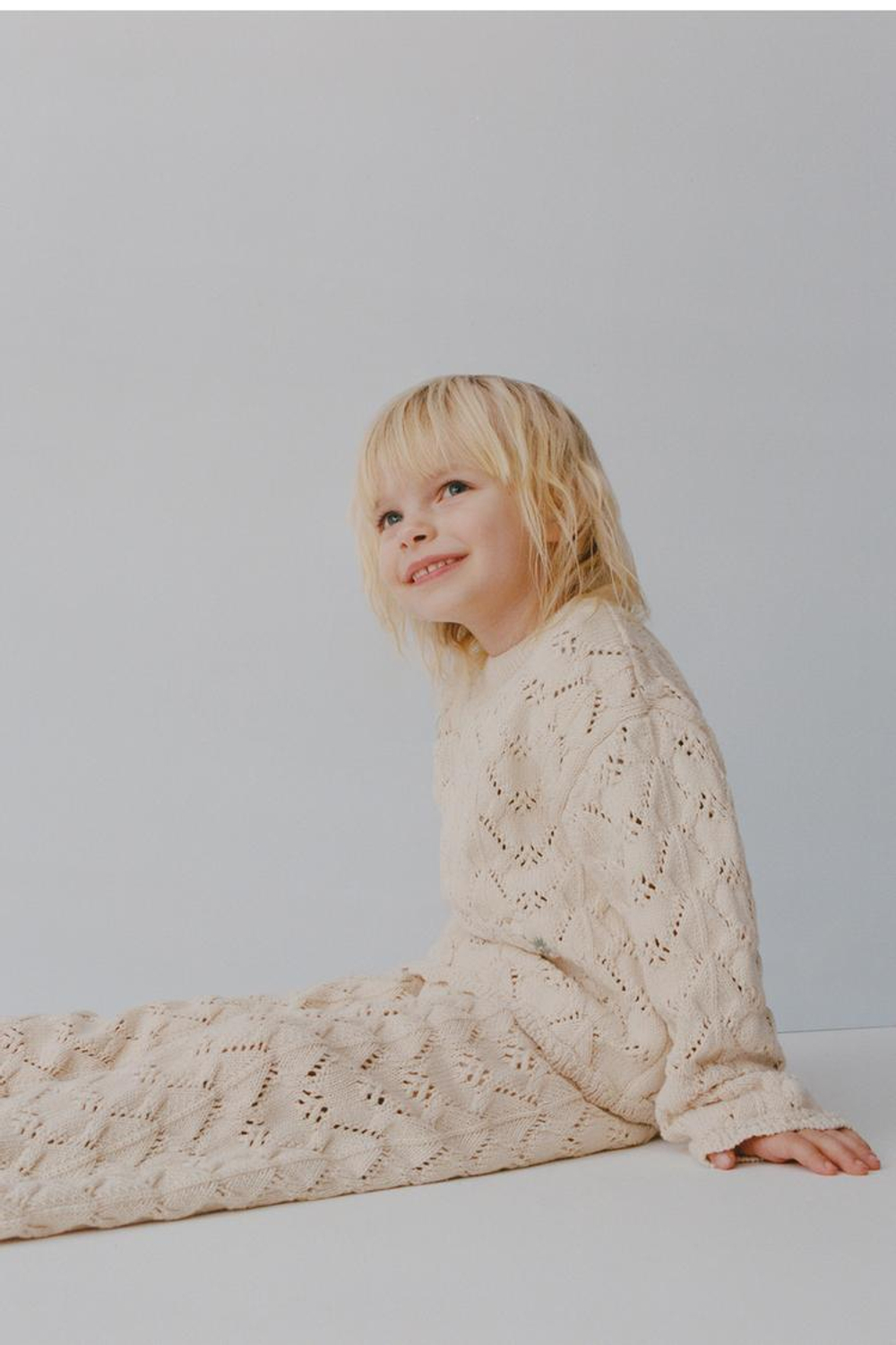 ZARA ТРИКОТАЖНЫЕ БРЮКИ-КЮЛОТЫ, ЭКРЮ