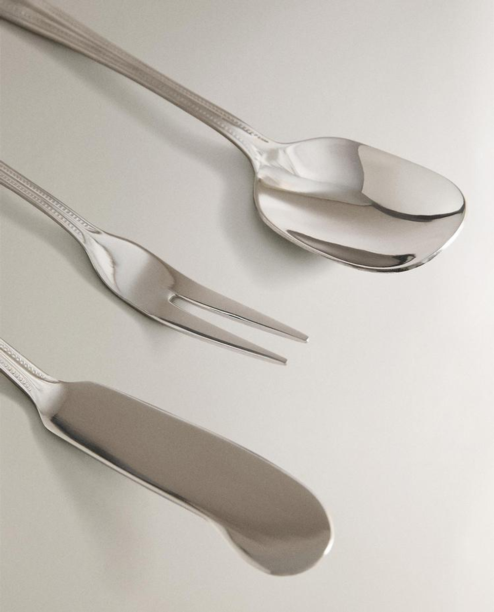 ZARA HOME НАБОР СТОЛОВЫХ ПРИБОРОВ ИЗ НЕРЖАВЕЮЩЕЙ СТАЛИ (6 ШТ.), СТАЛЬНОЙ СЕРЫЙ