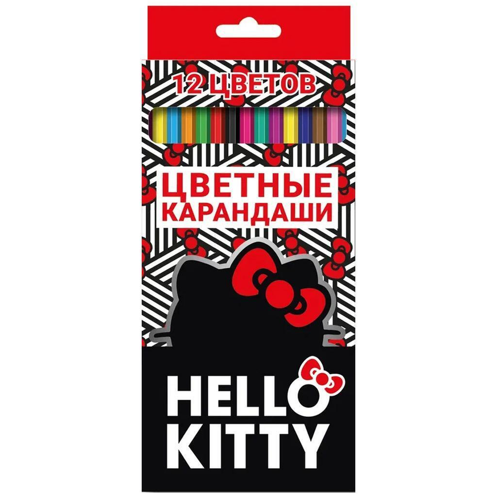 Карандаши цветные пластиковые 12цв. "Hello Kitty" (Центрум)