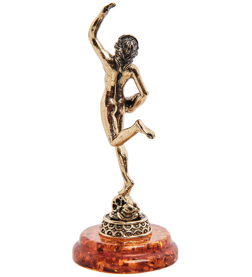 Народные промыслы AM-3191 Фигурка «Богиня счастья, удачи» (латунь, янтарь)