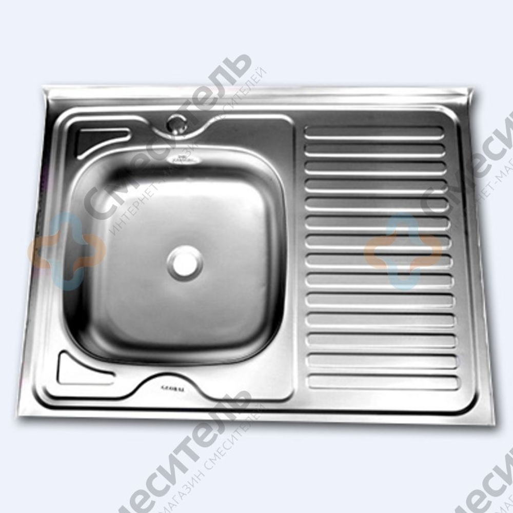 Мойка STD800*600 кухонная накладная матовая, правая