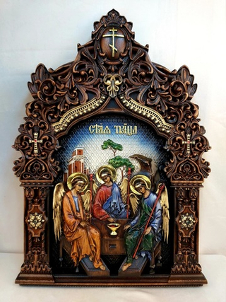 Икона резная "Святая Троица"