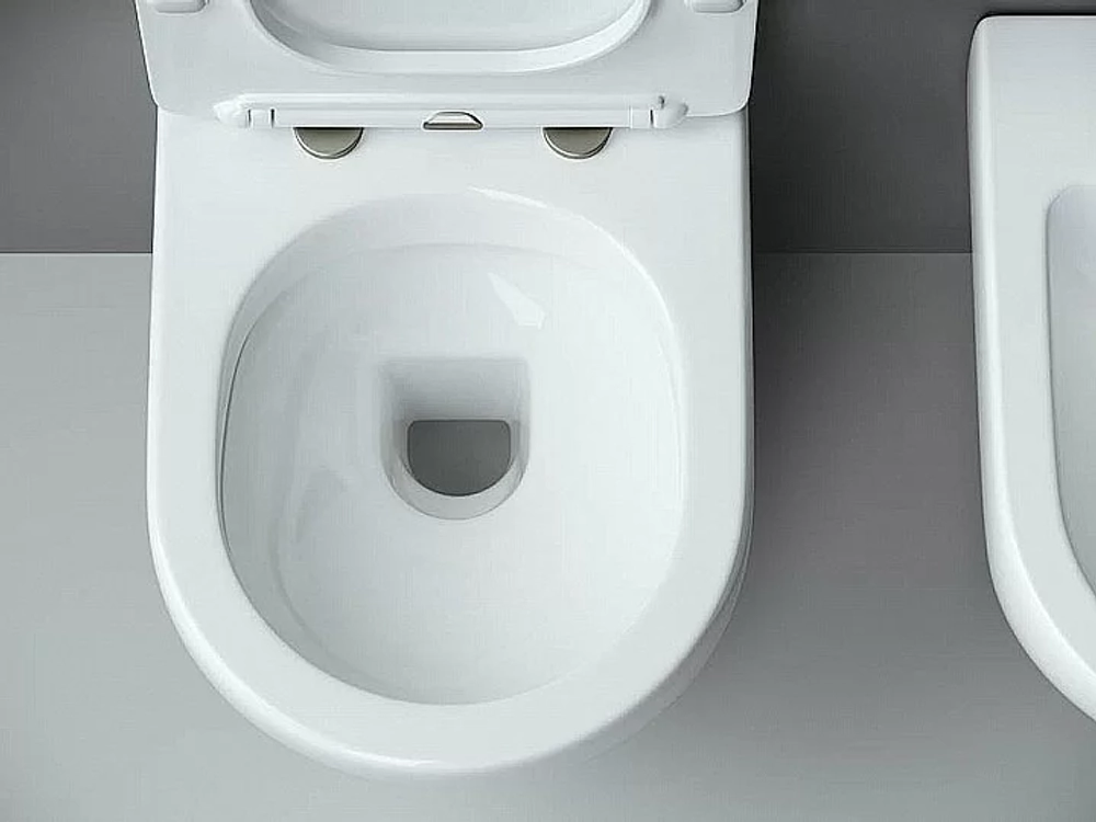 Унитаз подвесной Ceramica Nova Metropol CN4002_1001CH_1000 безободковый, с крышкой микролифт, с инсталляцией и кнопкой хром