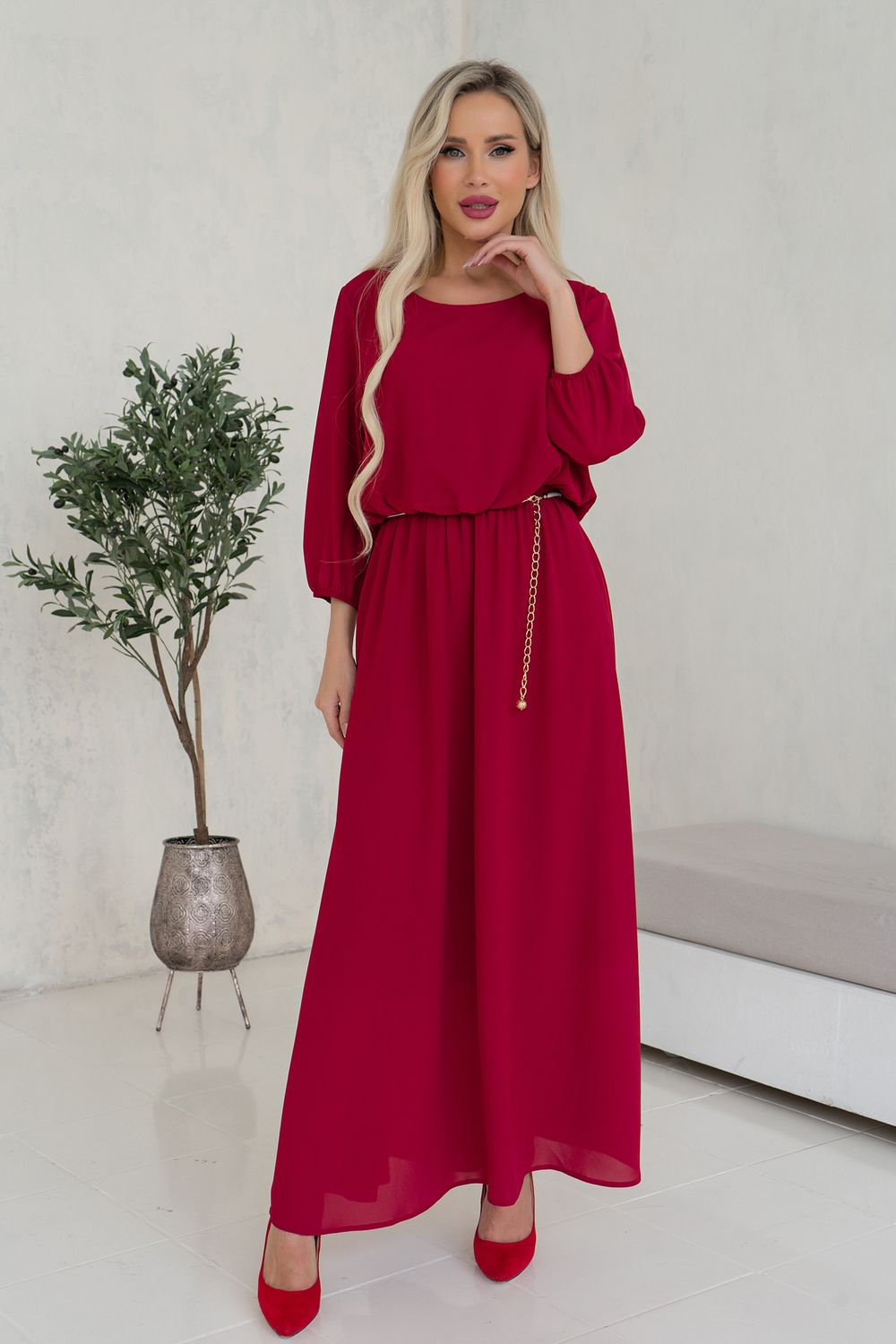 Платье Селеста (марсала)-48р-р Р11-1088/31 Nikol