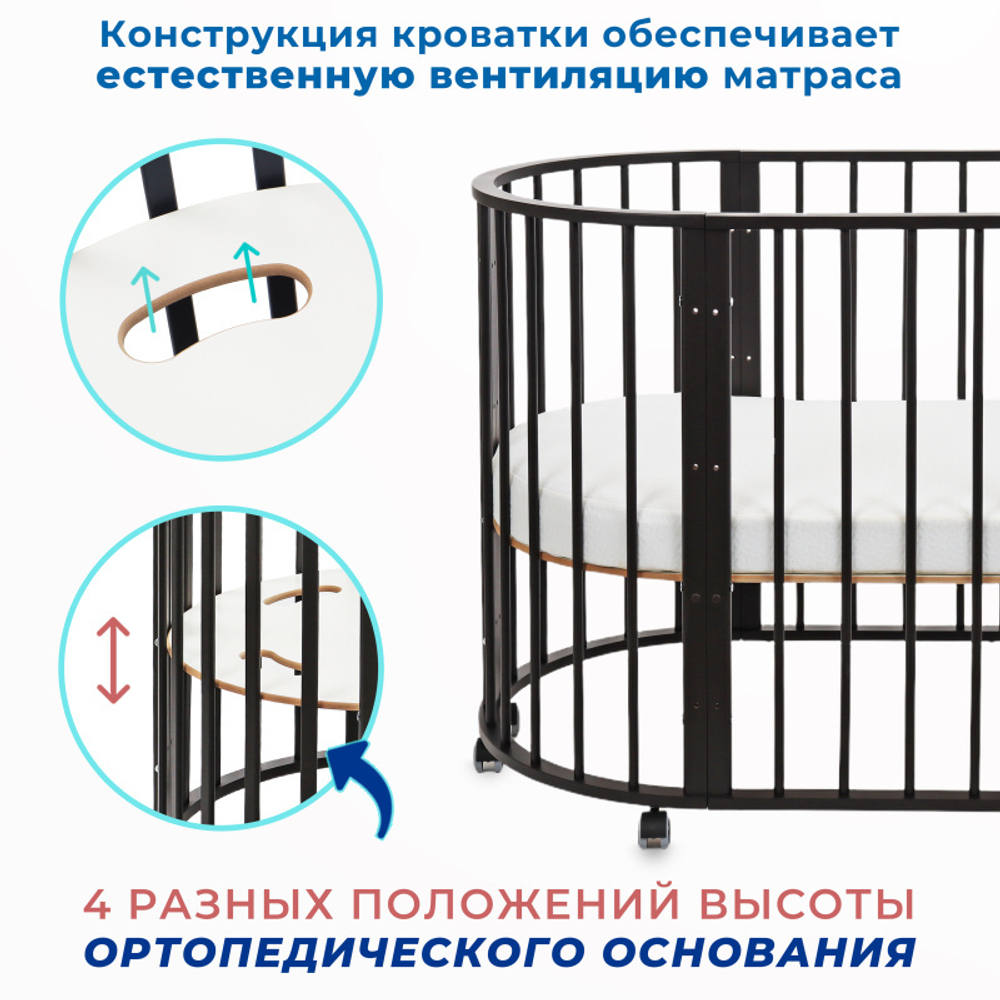 Кроватка ЗАЙКА 7 в 1