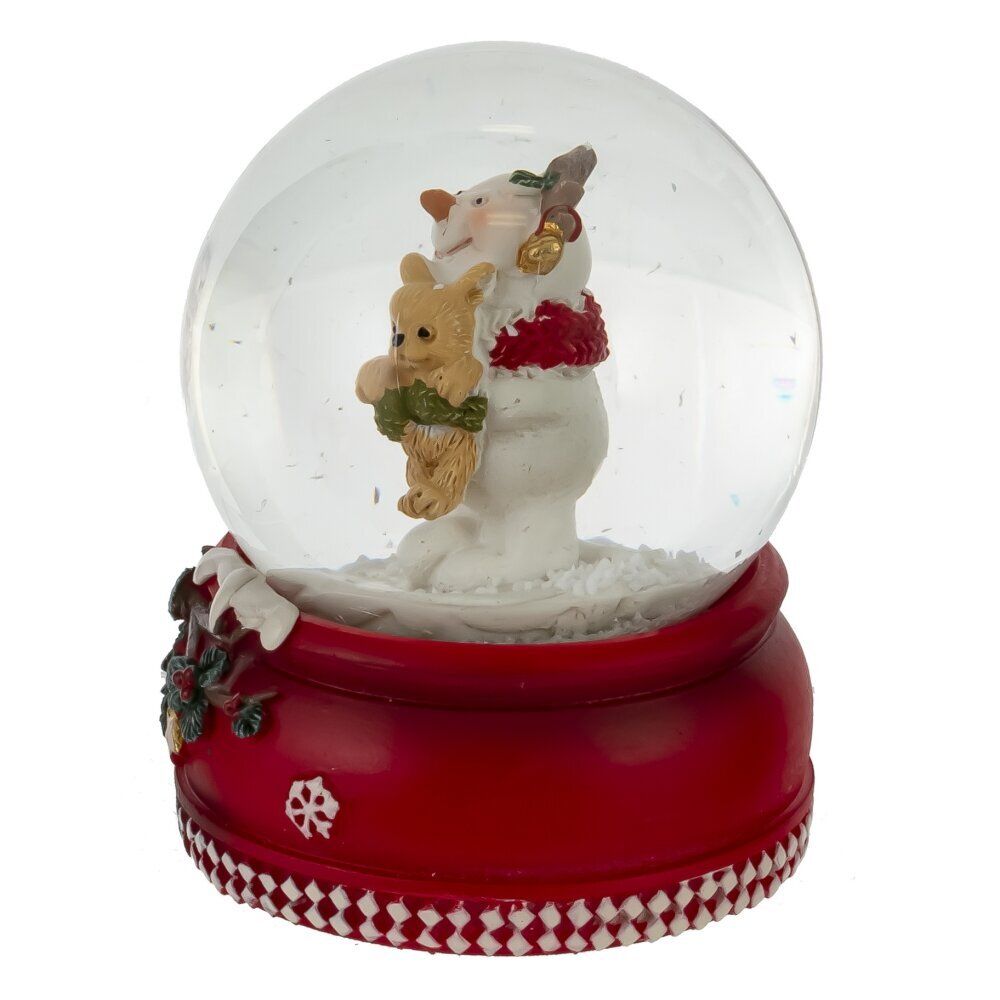 GAEM Фигурка декоративная "Снеговик" в стекл шаре, D 6.5 см, L6,5 W6,5 H8,5 см