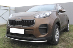 Защита переднего бампера (нержавейка) Kia Sportage (2016-2021) d42