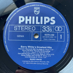 Винтажная виниловая пластинка LP Barry White, Barry White's Greatest Hits (Германия 1975)
