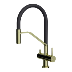 Смеситель Akeno-C-BL латунь/хром/черный