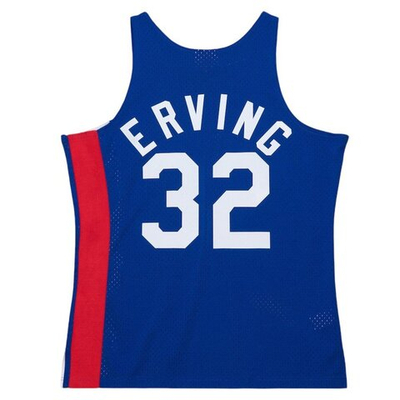 Баскетбольная джерси Mitchell&Ness NBA New York Nets 1973/74 Hardwood Classics Swingman Player Jersey Julius Erving Blue