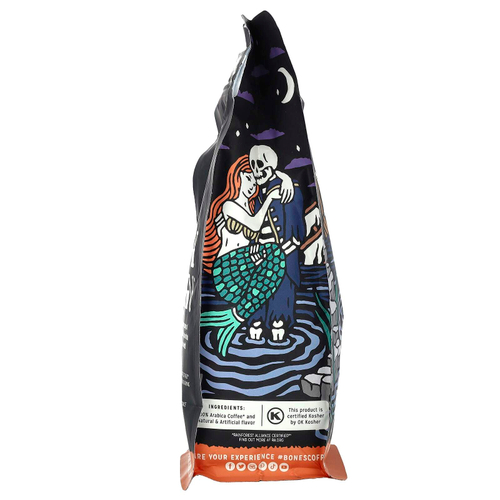 Bones Coffee Company, Salty Siren, мокко с морской соленой карамелью, цельные бобы, средняя обжарка, 340 г (12 унций)