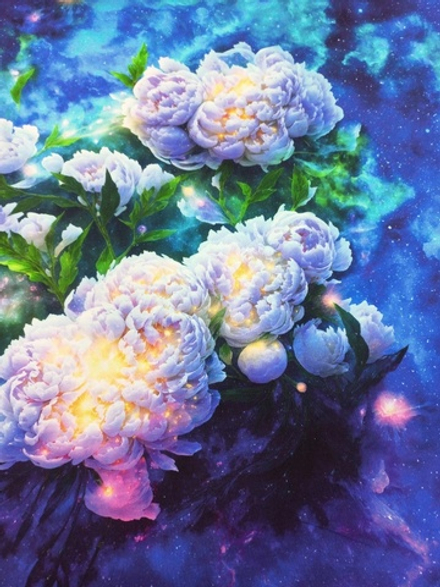 Кулирка купон Пионы космос выс 70-72см