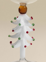 Бокал для вина «Ёлочный», 370 мл, 8.5×21 см, стекло, прозрачный, белый