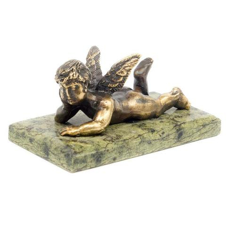 Статуэтка из бронзы и змеевика "Ангелок" G 116190