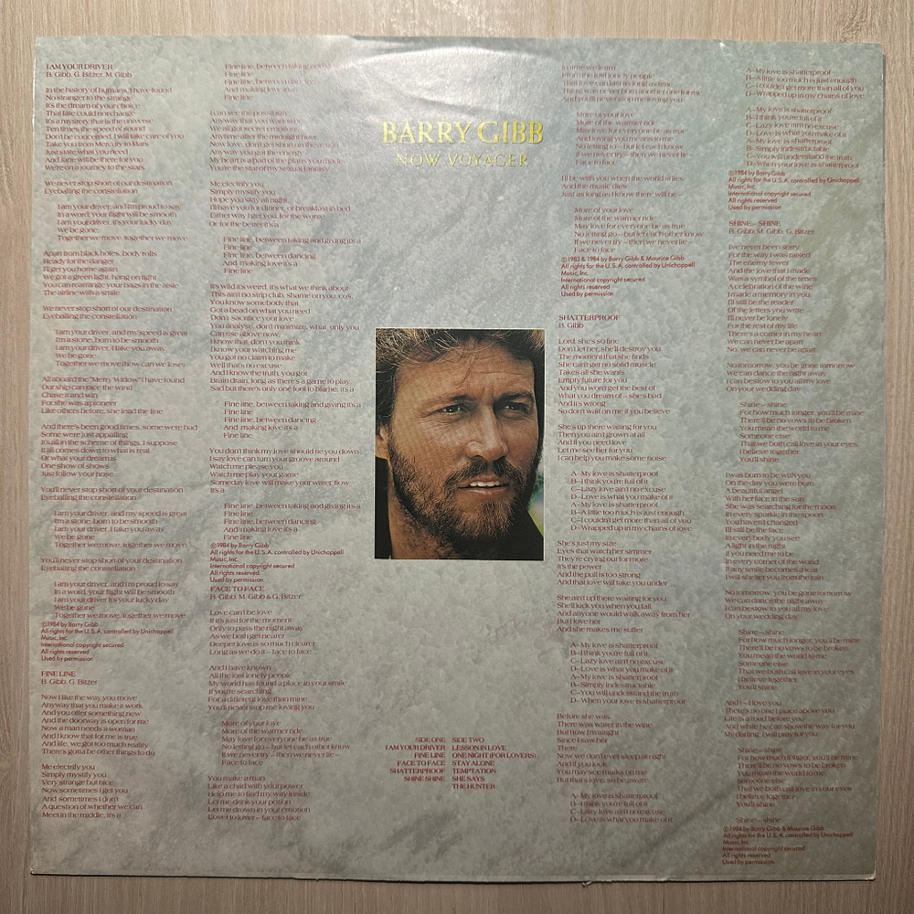 Barry Gibb - Now Voyager (Канада 1984г.)