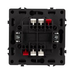 Механизм выключателя двухклавишный проходной SWT-NOBE-MKP2-SFPL-BK (230V, 10A) (Arlight, Черный оникс) 054255