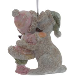 GAEM Изделие декоративное подвесное "Девочка со щенком", L9 W5 H10 см