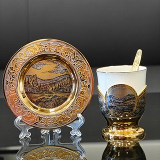 Кофейный набор "Природа" на 1 персону (Златоуст)