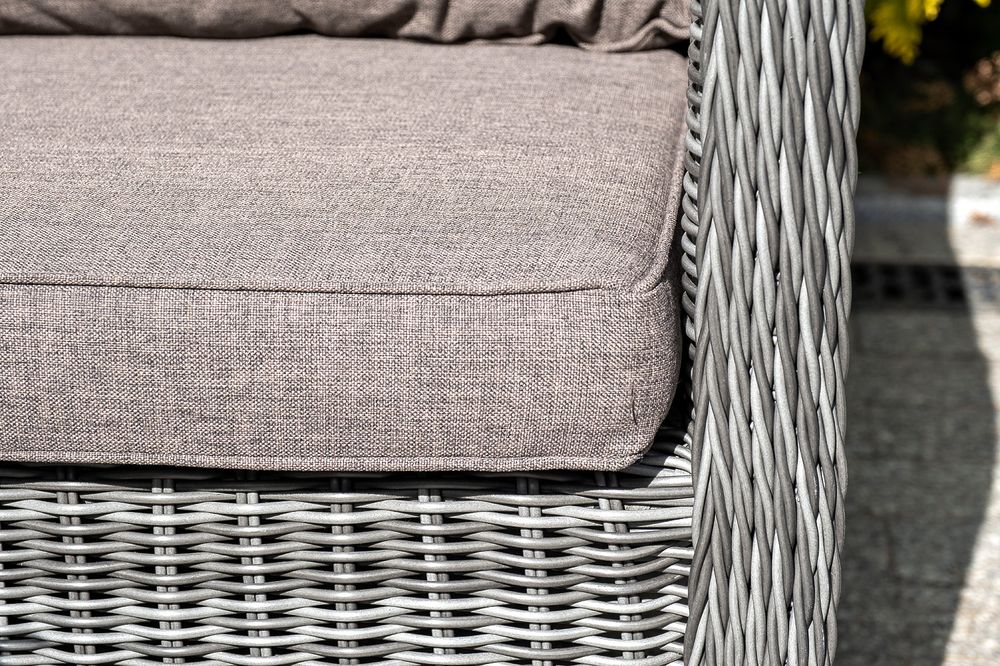 "Гляссе" диван трехместный из искусственного ротанга, цвет графит