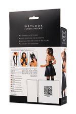 Платье Glossy Marisa из материала Wetlook черное S