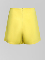 Юбка-шорты Yu Ze Fashion 2019231 однотонная на молнии сзади