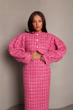 Жакет из твида О-силуэта