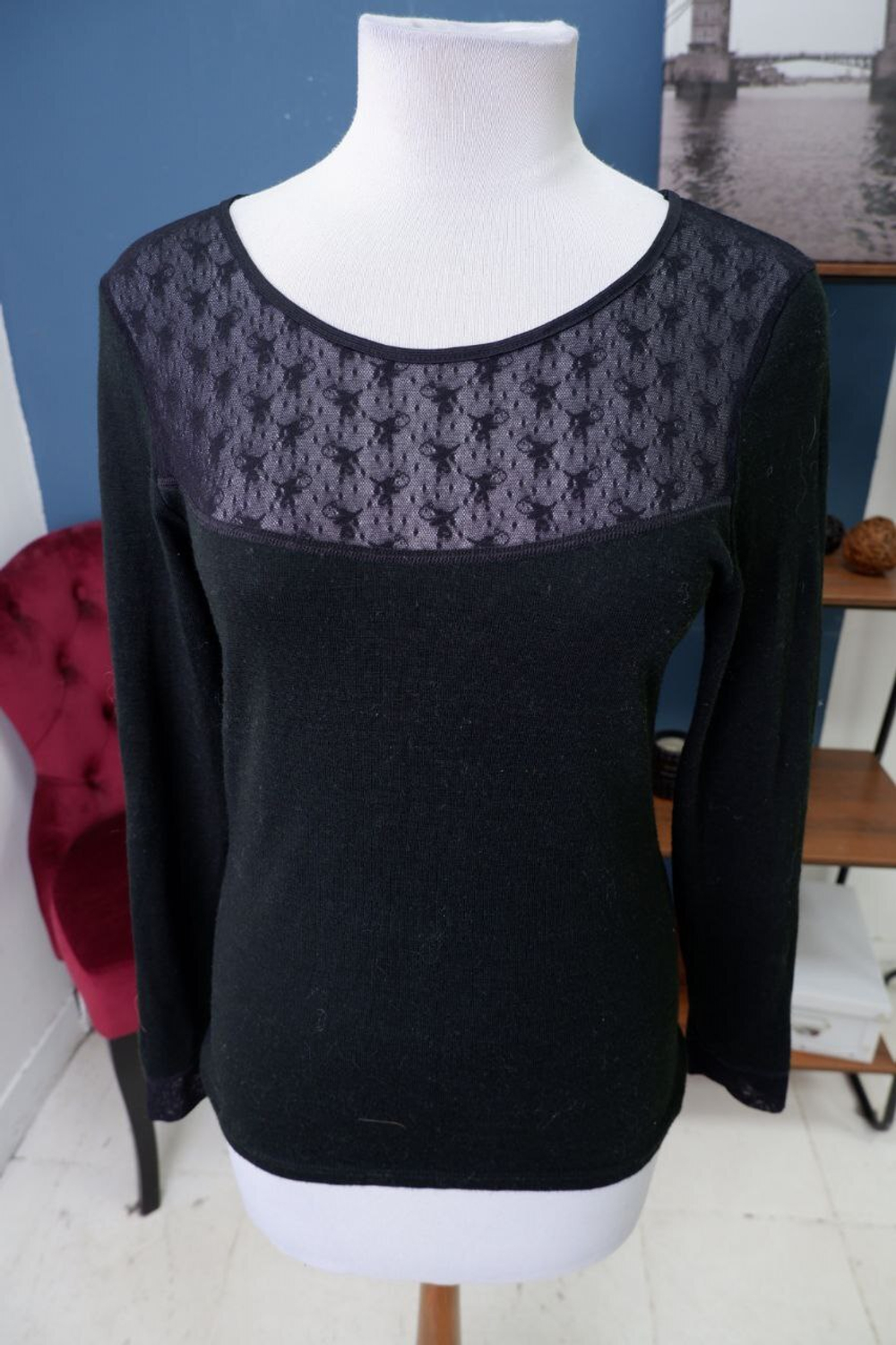 Джемпер Comazo с кружевом 44 размер