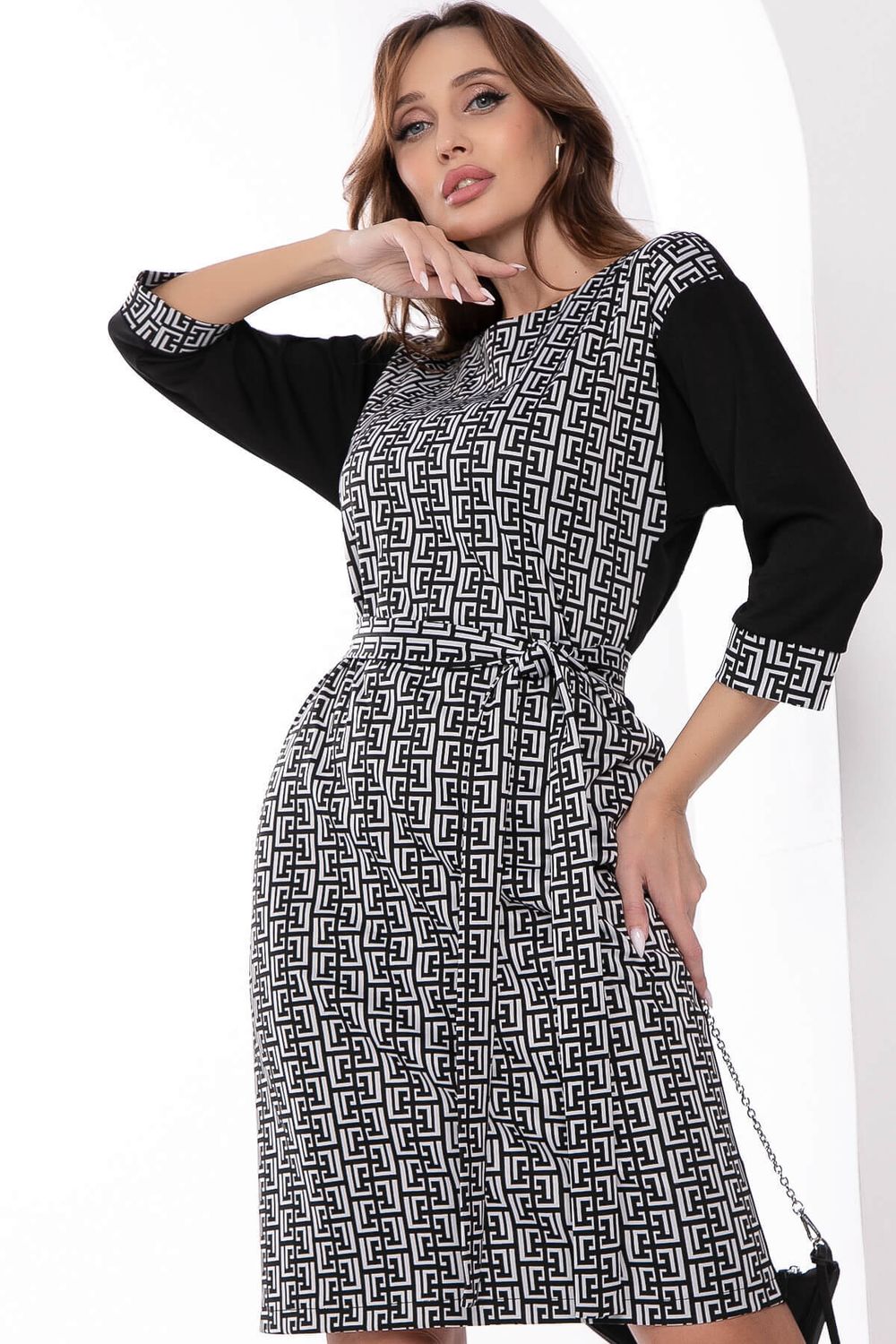 Платье "Греция" (черно-белое) П8366 LT Collection