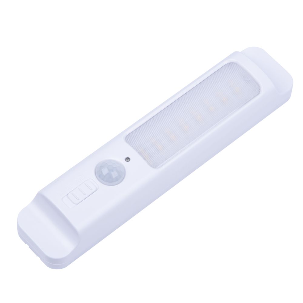 ULM-F47-0.9W-4500K-3AA SENSOR IP20 WHITE Светильник светодиодный для мебели с датчиком движения. Питание 3АА не в-к. 200x42x36.5мм. 150Lm. ТМ Uniel