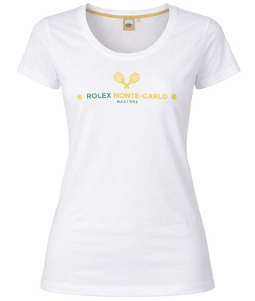Женская теннисная футболка Monte-Carlo Rolex Masters Logo - white