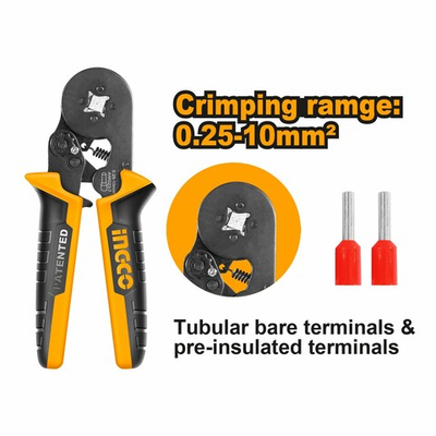 Пресс клещи для обжима втулочных наконечников 0,25-10мм INGCO HRCPG05210 INDUSTRIAL