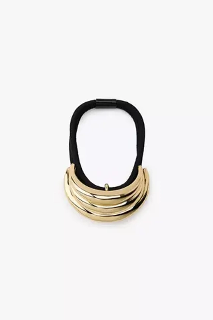 ZARA РЕЗИНКА ДЛЯ ВОЛОС, С ТРЕМЯ МЕТАЛЛИЧЕСКИМИ ДЕТАЛЯМИ, ЗОЛОТИСТЫЙ