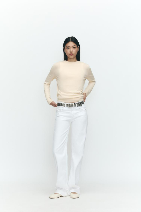 ZARA БАЗОВЫЙ ТОП, ЭКРЮ