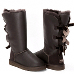 Угги Bailey Bow Tall Metallic Chocolate