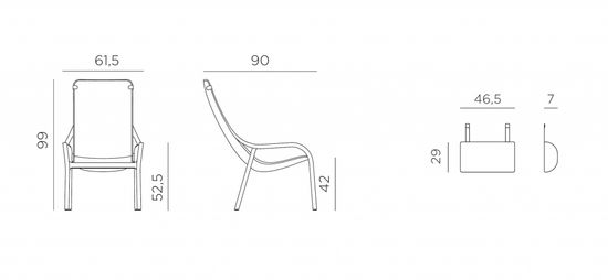 Лаунж-кресло пластиковое с подушкой Net Lounge