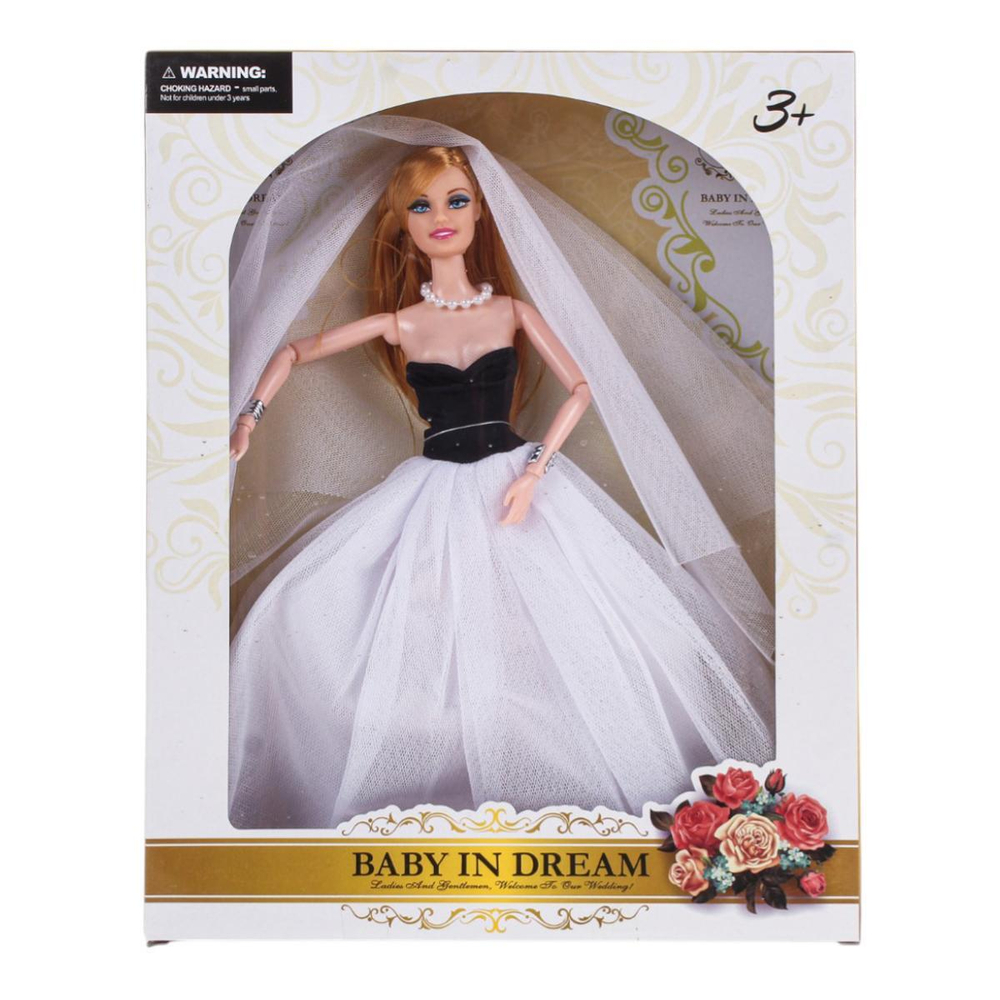 Кукла тип Модель, 29 см в платье в ассорт.,коробка