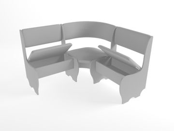 Скамья угловая мягкая compatto "Оливьер" (Дуб сонома/Рогожка Bahama Hazel (AT)) -G