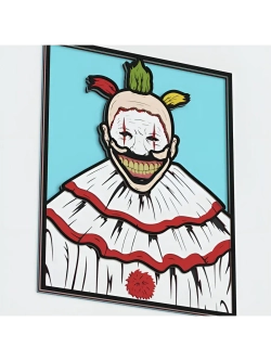 3D Картина по номерам из дерева Твисти Клоун, 23x30 см