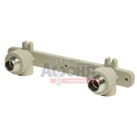 Уголок комб. нар 20х1/2'' с креплением двойной VRT® СЕРЫЙ (Россия)