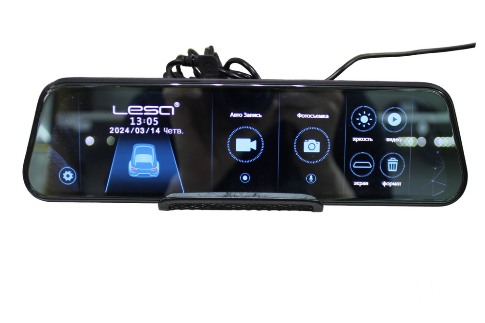 Видеорегистратор в зеркале с двумя камерами LESA T17