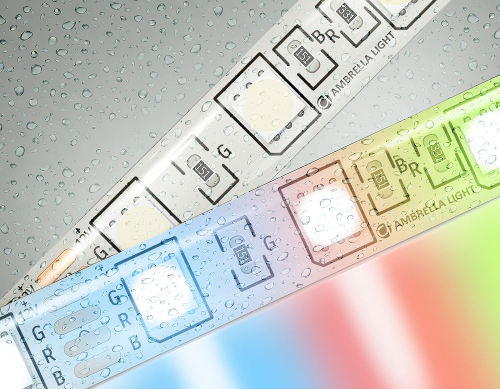 Светодиодная лента RGB GS2302 5050 60Led/ 14.4W m/ 12V IP65 RGB/ 5000*10*2.87mm/ кратность резки 50mm (4 конт.)