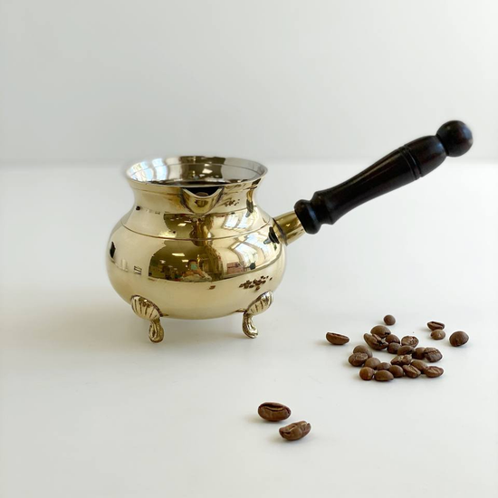 Турка латунь на ножках, 450 мл