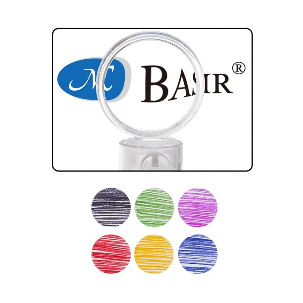 Ручка шариковая, масляная, Basir, цветные чернила, серия "Капибара", цветной корпус с лупой на колпачке, набор 6 шт