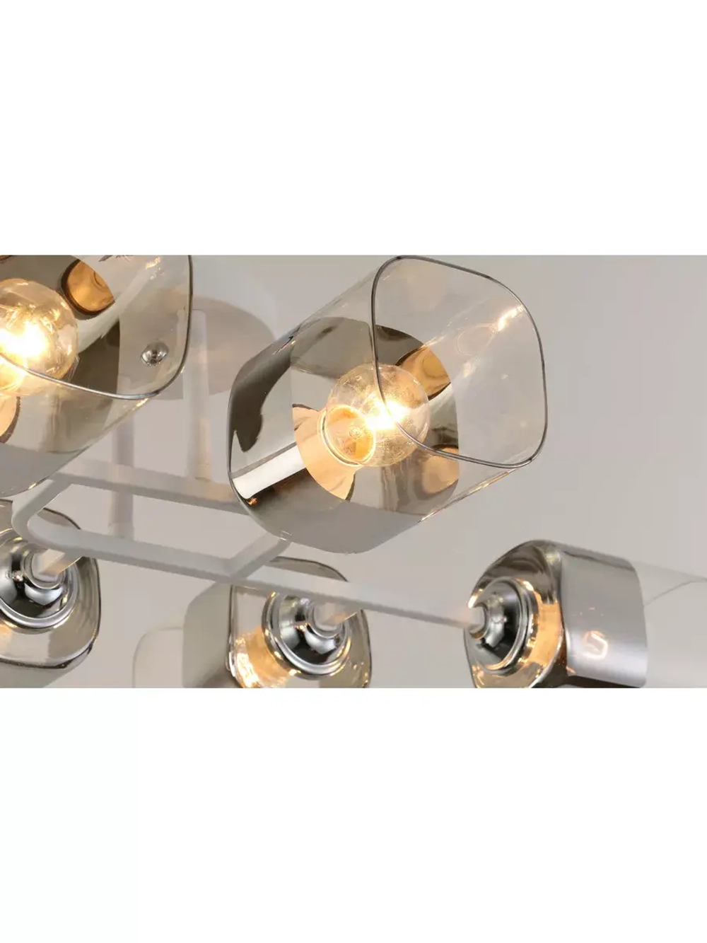 Люстра потолочная E27*6*60W белый, хром