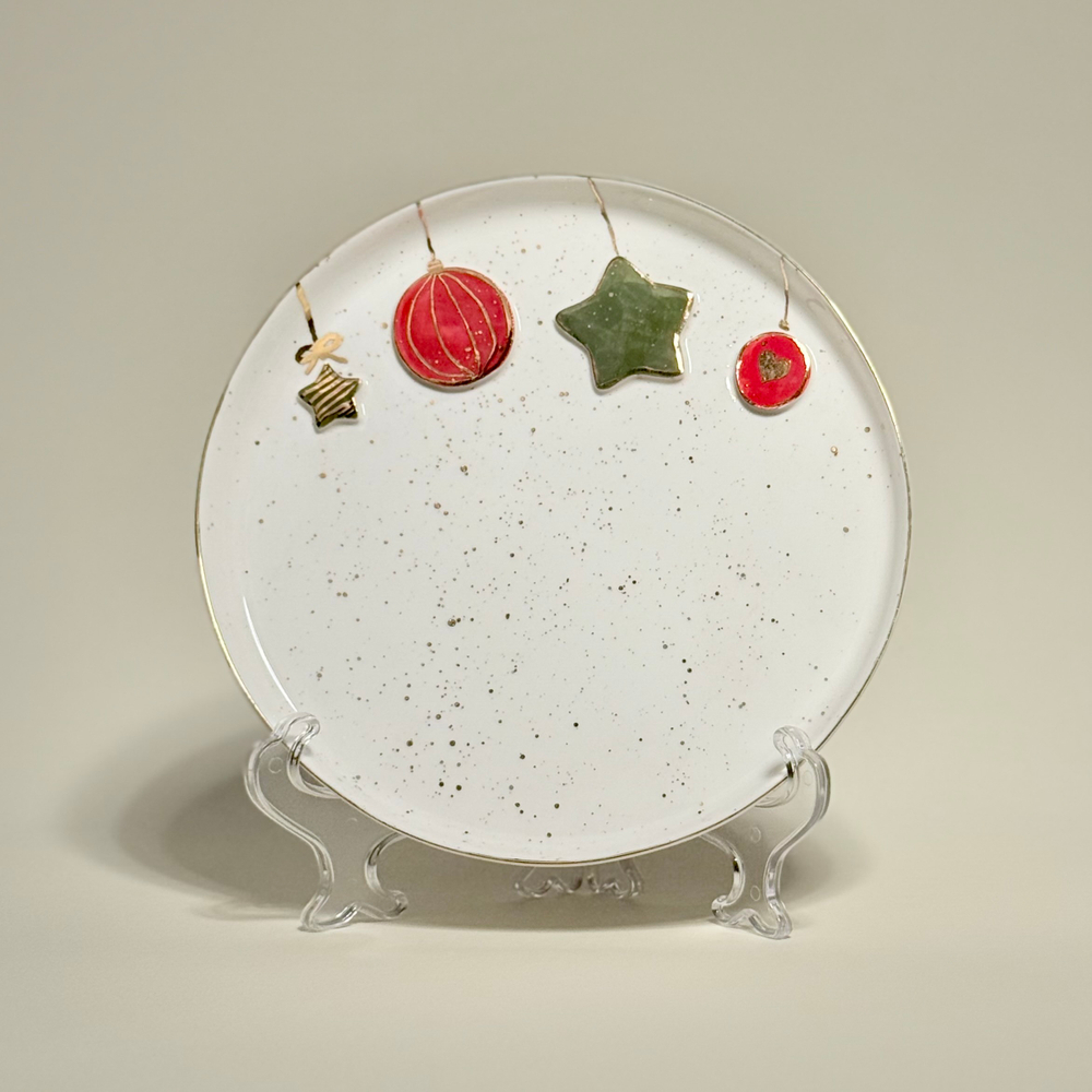 Чайная пара Новогодние игрушки 260мл